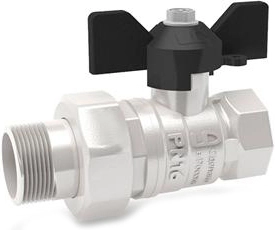 Кран шаровой латунный резьбовой LD Pride 47.20. Ру40 Ду20 (PN40 DN20) бабочка, американка