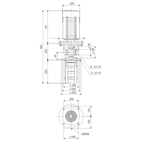 Полупогружной насос Grundfos MTR 32-3/3 A-F-A-HUUV 98446579