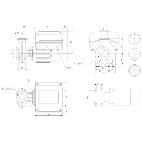 Консольно-моноблочный насос Grundfos NBE 32-200/184 AF2ABAQE 98482686