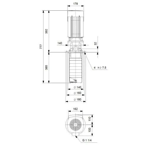 Полупогружной насос Grundfos MTR 5-10/10 A-W-A-HUUV 98511288