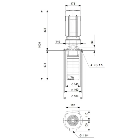 Полупогружной насос Grundfos MTR 3-25/25 A-W-A-HUUV 98513557
