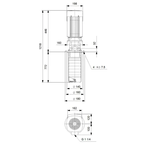 Полупогружной насос Grundfos MTR 3-36/36 A-W-A-HUUV 98513562