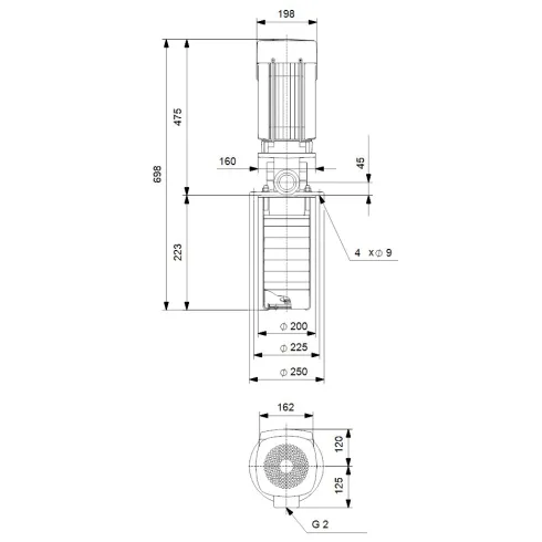 Полупогружной насос Grundfos MTR 15-3/3 A-W-A-HUUV 98513600