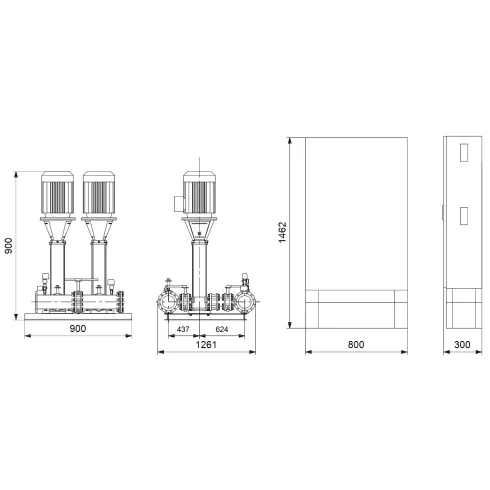 Установка пожаротушения Grundfos HYDRO MX 1/1 CR15-3 98592503