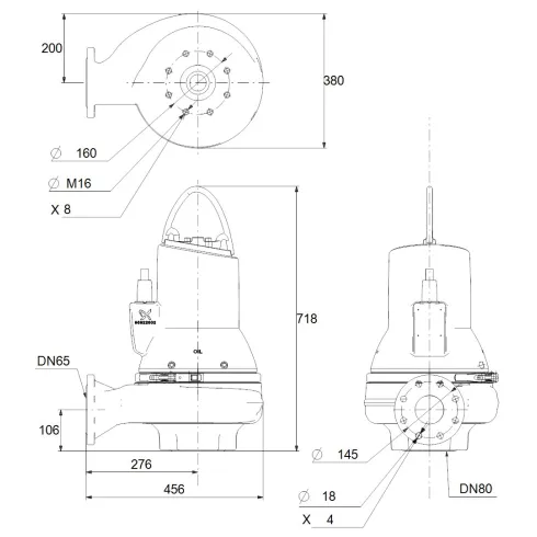 Канализационный насос Grundfos SLV.65.65.40.2.51D.C 98624254