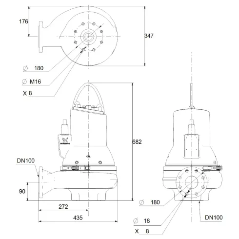 Канализационный насос Grundfos SL1.80.100.22.4.50D.C 98624695