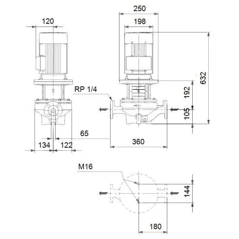 Центробежный насос 3 квт Grundfos TP 65-210/2 A-F-A-BAQE-JX1 98742390