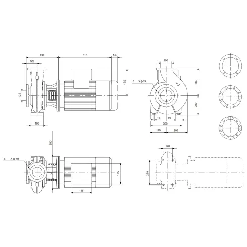 Консольно-моноблочный насос 3 квт Grundfos NB 100-160/169 EUP AF2ABAQE 98744290