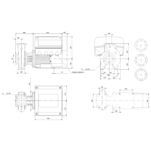 Консольно-моноблочный насос 15 квт Grundfos NBE 100-160/160-154 EUP AF2ABAQE 98760228