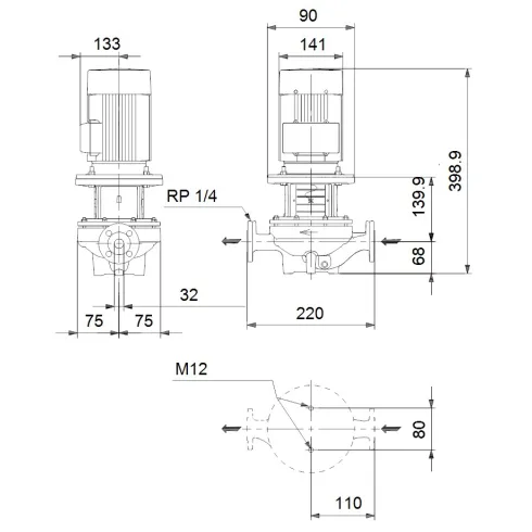Центробежный насос Grundfos TP 32-60/2 A-F-A-BQQE-CX1 98957947