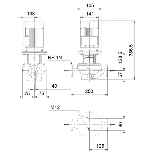 Центробежный насос Grundfos TP 40-60/2 A-F-A-BQQE-CX1 98957960