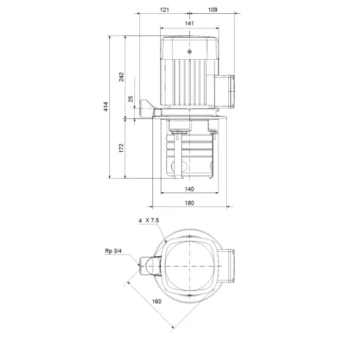 Полупогружной насос Grundfos MTH 4-3/3 A-W-A-AQQV 98993037