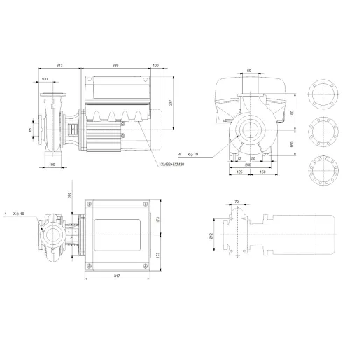 Центробежный насос 7,5 квт Grundfos NBE 50-160/150 AF2ABAQE 99099769