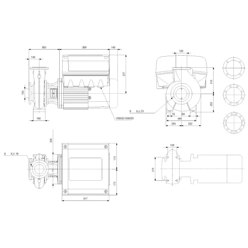 Центробежный насос 7,5 квт Grundfos NBE 125-200/196-180 EUP AF2ABQQE 99101911
