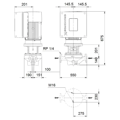 Центробежный насос 2,2 квт Grundfos TPE 100-90/4 A-F-A-BAQE-ID3 99113687