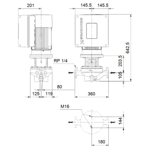 Центробежный насос 4 квт Grundfos TPE 80-210/2 A-F-A-BAQE-KD1 99113915