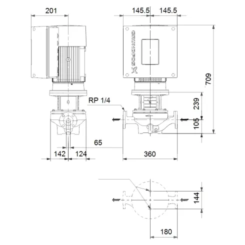 Центробежный насос 5,5 квт Grundfos TPE 65-340/2 S-A-F-A-BAQE-LD1 99114579