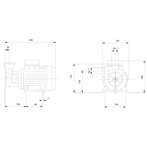 Вихревой насос для систем частного водоснабжения Grundfos PF 2-50 CVBP 99126442
