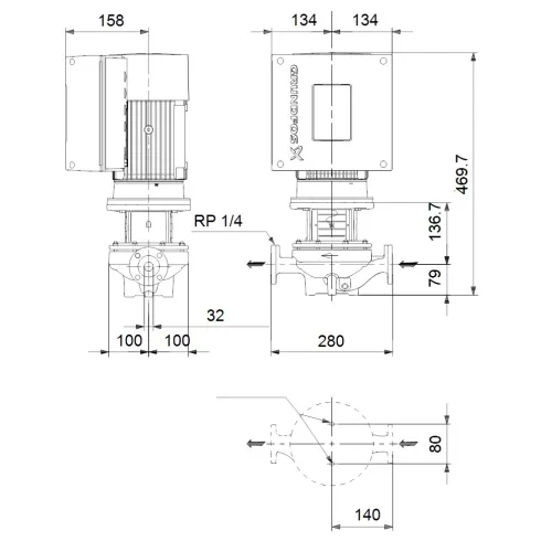 Центробежный насос Grundfos TPE 32-230/2 S-A-F-A-BQQE-FD1 99133770