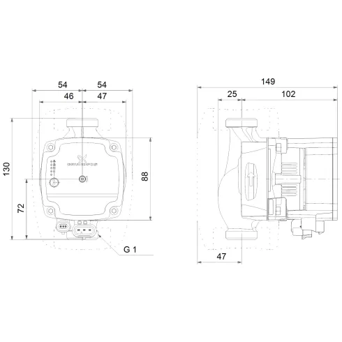 Циркуляционный насос Grundfos ALPHA1 L 15-40 130 99160550