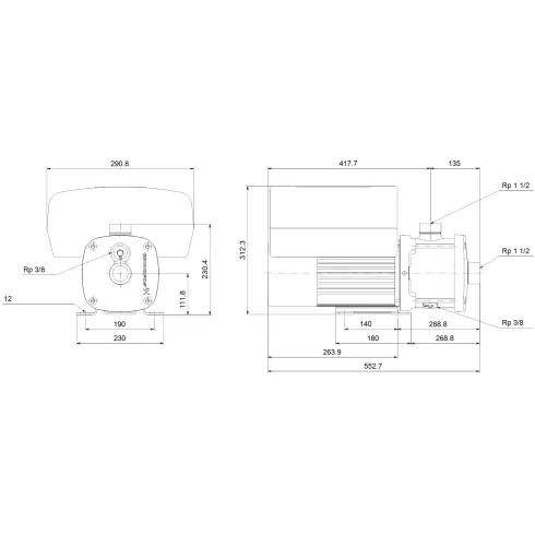 Центробежный насос Grundfos CME 10-4 A-R-G-E-AQQE S-A-D-N 99176092