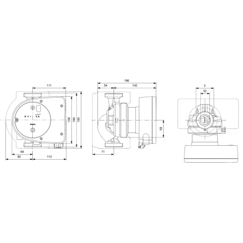 Циркуляционный насос Grundfos MAGNA1 32-100 180 99221236