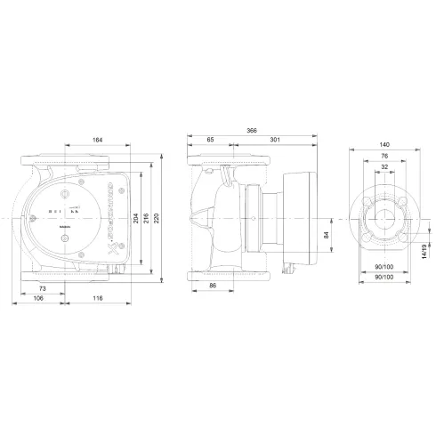 Циркуляционный насос Grundfos MAGNA1 32-120 F 220 99221285