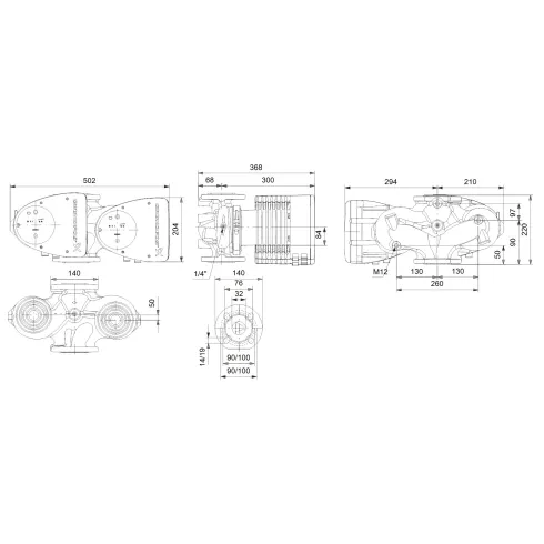 Циркуляционный насос Grundfos MAGNA1 D 32-120 F 220 99221286