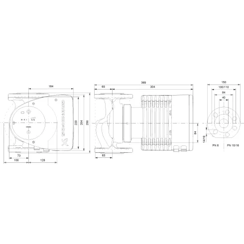Циркуляционный насос Grundfos MAGNA1 40-150 F 250 99221306