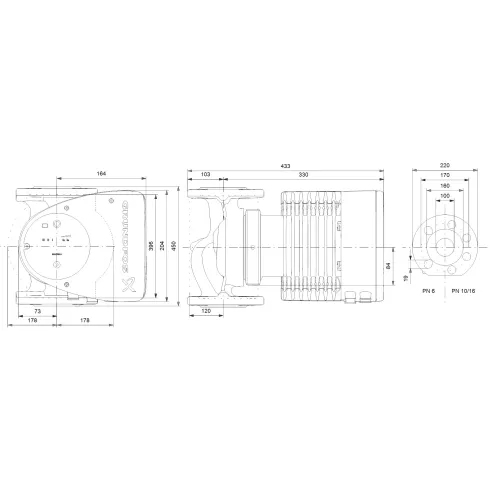 Циркуляционный насос Grundfos MAGNA1 100-120 F 99221447