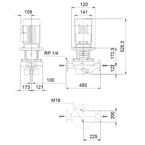 Центробежный насос Grundfos TP 100-30/4 A-F-Z-BQBE-EX3 99221849