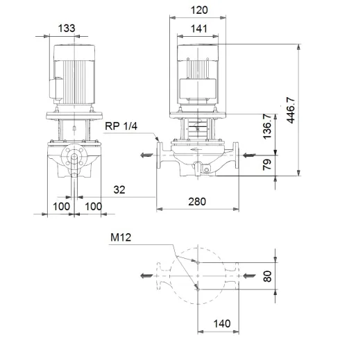 Центробежный насос Grundfos TP 32-180/2 A-F-A-BQBE-EX1 99221982
