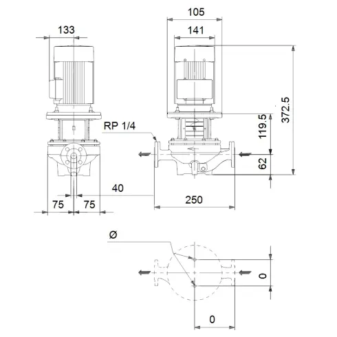 Центробежный насос Grundfos TP 40-90/2 A-F-A-BQBE-DX1 99222376