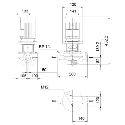 Центробежный насос Grundfos TP 50-60/4 A-F-A-BQBE-DX3 99222470