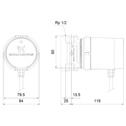 Циркуляционный насос Grundfos COMFORT 15-14 B PM 99302358