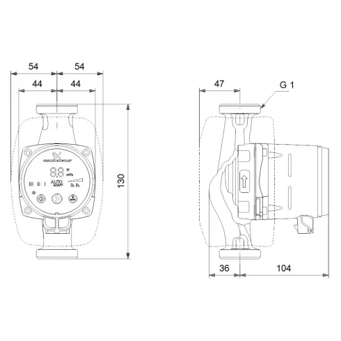 Циркуляционный насос Grundfos ALPHA2 15-60 130 99411114
