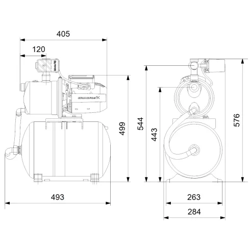 Самовсасывающая насосная установка Grundfos JP 4-47 PT-H 99463875