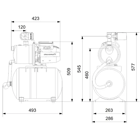 Самовсасывающая насосная установка Grundfos JP 5-48 PT-H 99463877
