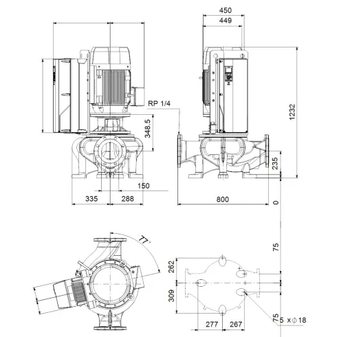 Центробежный насос 37 квт Grundfos TPE 150-390/4 NC-A-F-A-BAQE-SX3 99473580