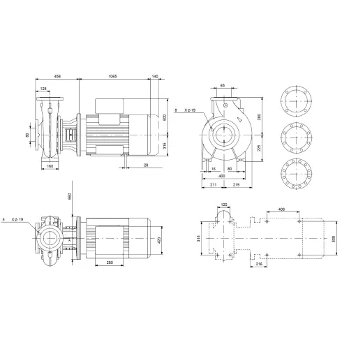 Консольно-моноблочный насос 110 квт Grundfos NB 65-315/320 AF2ABAQE 99535313