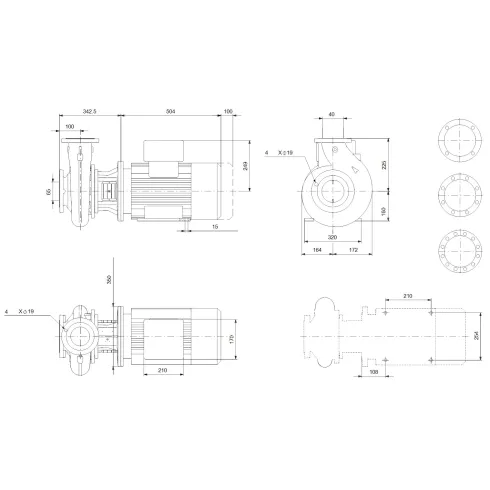 Консольно-моноблочный насос Grundfos NB 40-250/230 AF2ABQQE 99535948