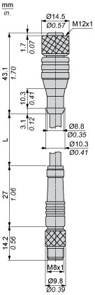 Соединительный кабель Telemecanique XZCR2711037T2