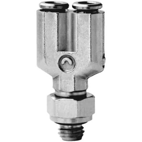 Тройник цанговый с резьбой Camozzi 6452-3-M5