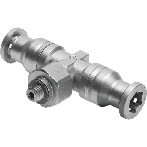 Тройник цанговый с резьбой Festo CRQST-M5-4 из нержавеющей стали