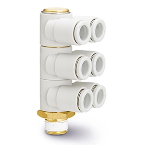 Коллектор цанговый SMC KQ2-ZT12-04S