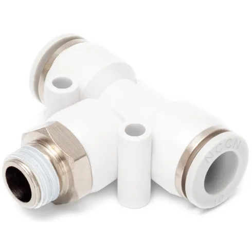 Тройник цанговый с резьбой переходной Naval Pneumatics QST-M5-6