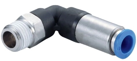 Штуцер цанговый с обратным клапаном угловой удлиненный NBPT SPL-8-1