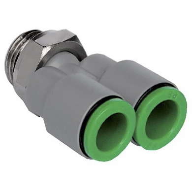 Тройник цанговый с резьбой Pneumax T23G-0438