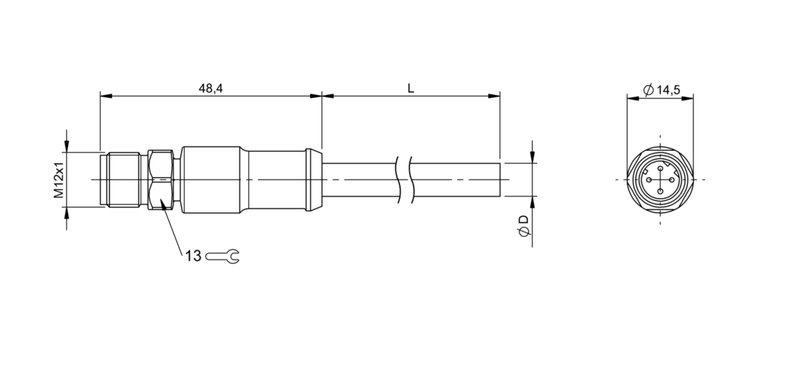 Разъем с кабелем Balluff BCC S4B4-0000-2D-032-PS54N2-020-C009