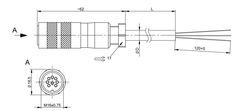 Разъем с кабелем Balluff BKS-S 32M-02